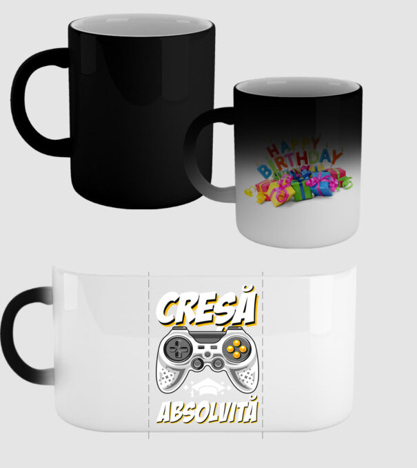 Gameri şcoală Creșă model negru pe tricou