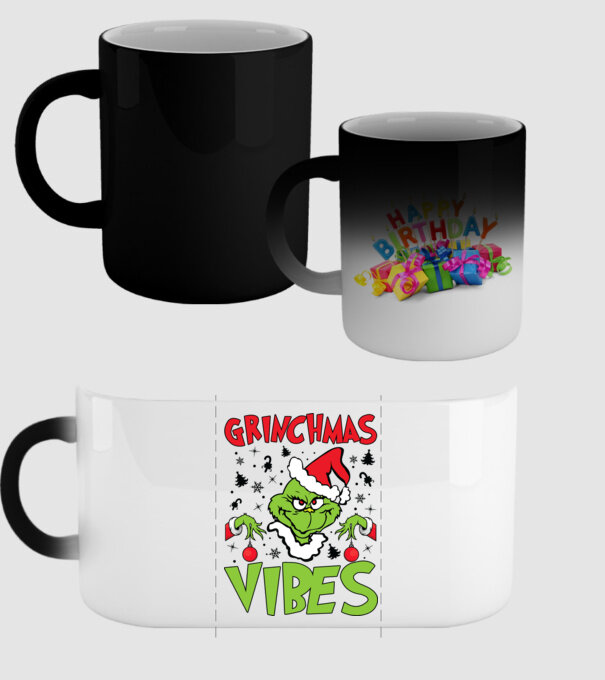 Grinchmas Vibes - Grinch model negru pe tricou