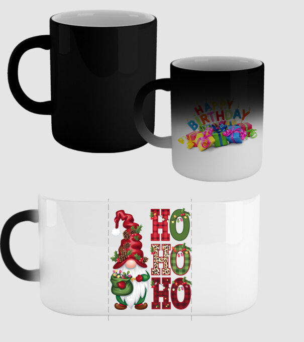 HOHOHO Gnome model negru pe tricou