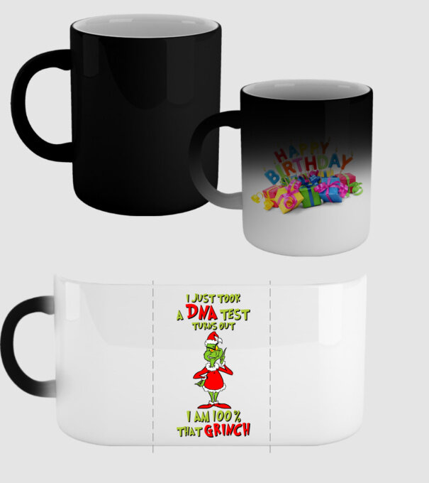 I just took a DNA test - I am Grinch model negru pe tricou