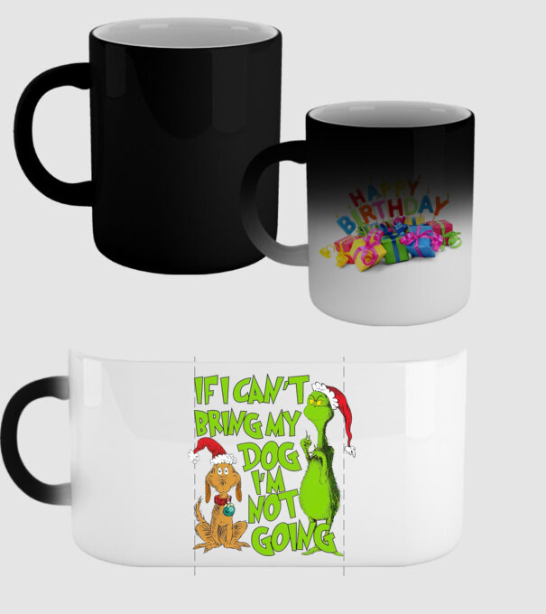 If i can't bring my dog I'm not going - Grinch model negru pe tricou