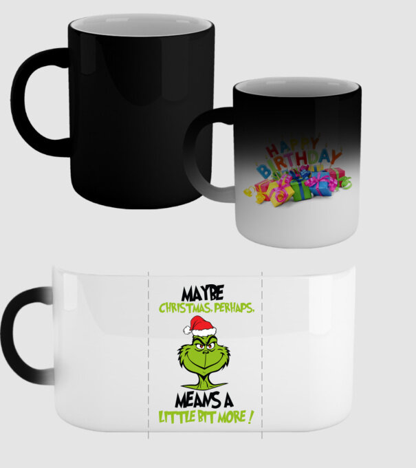 Maybe christmas - Grinch model negru pe tricou