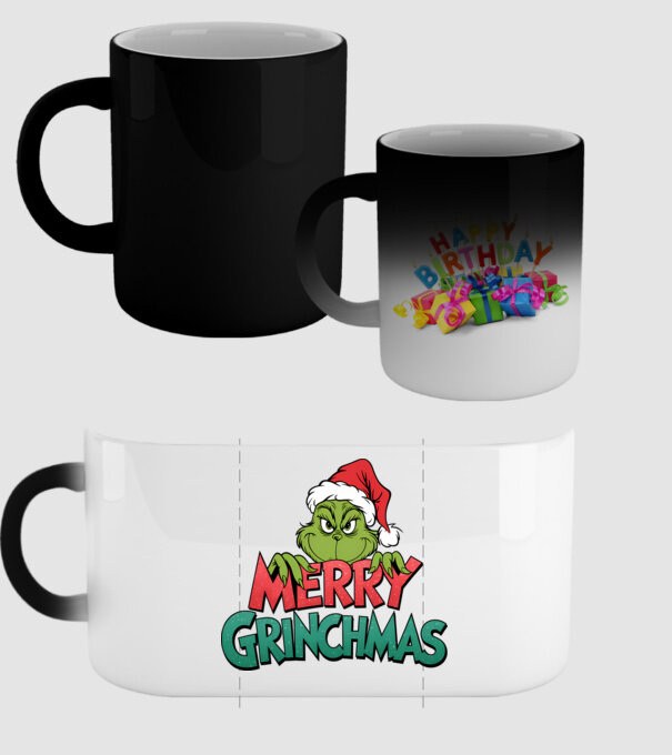 Merry Grinchmas model negru pe tricou
