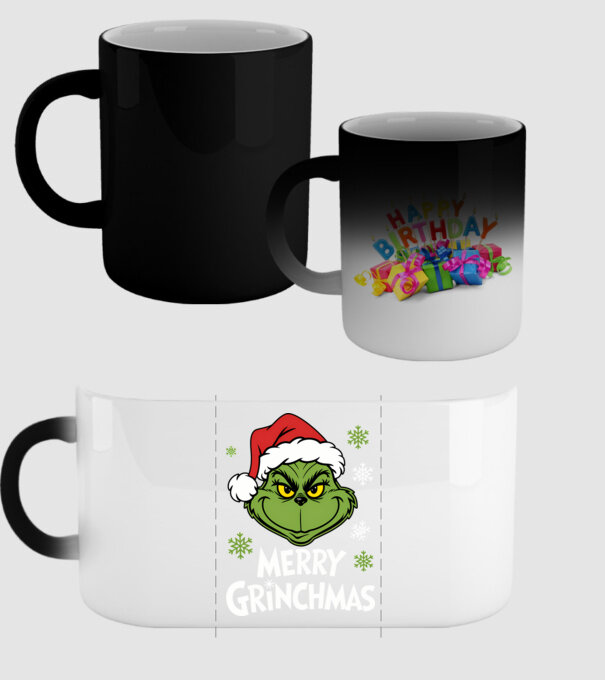 Merry Grinchmas Negru model negru pe tricou