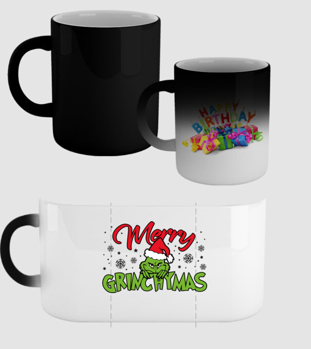 Merry Grinchymas - Grinch model negru pe tricou