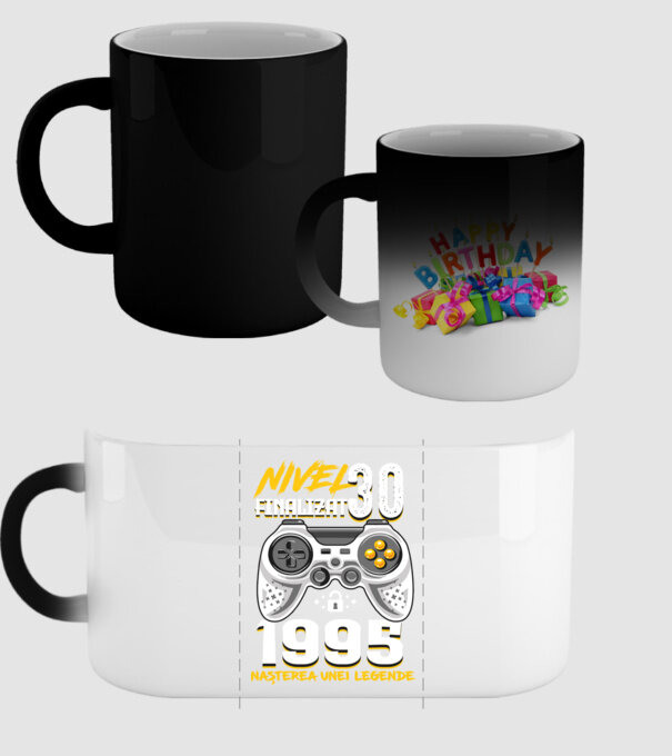Nivel Finalizat 30 1995 model negru pe tricou