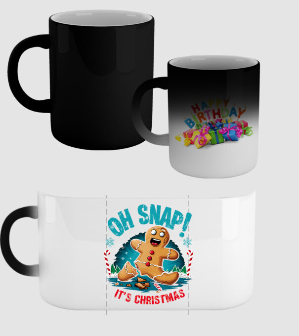 Oh snap! It's christmas Alb model negru pe tricou