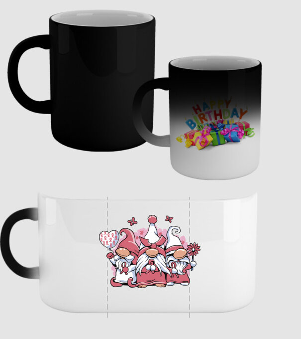 Pink christmas Gnomes model negru pe tricou