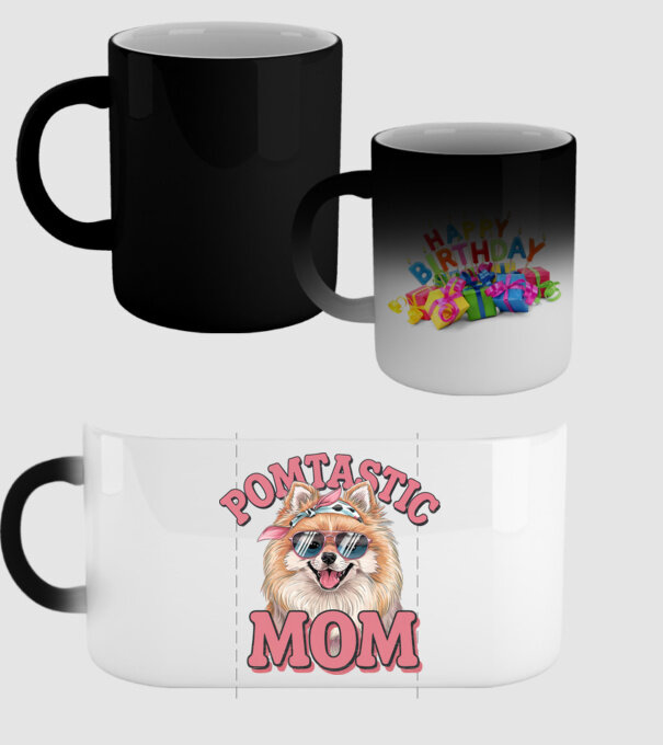 Pomtastic Mom model negru pe tricou