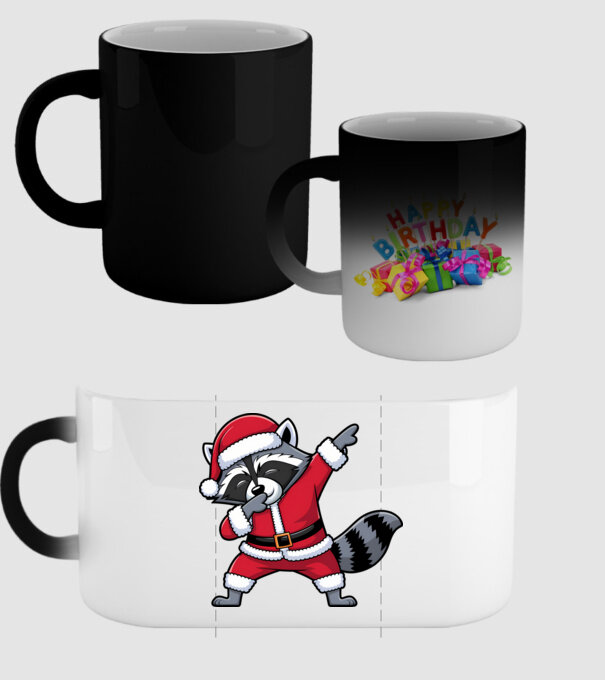 Raton Dab Xmas model negru pe tricou