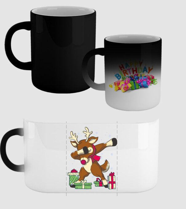 Rudolph DAB model negru pe tricou