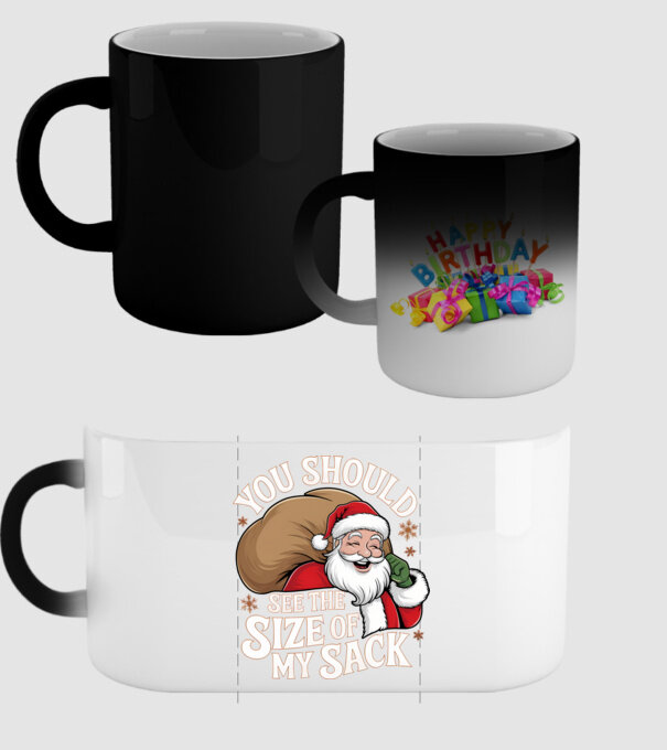 You Should See The Size Of My Sack Santa model negru pe tricou