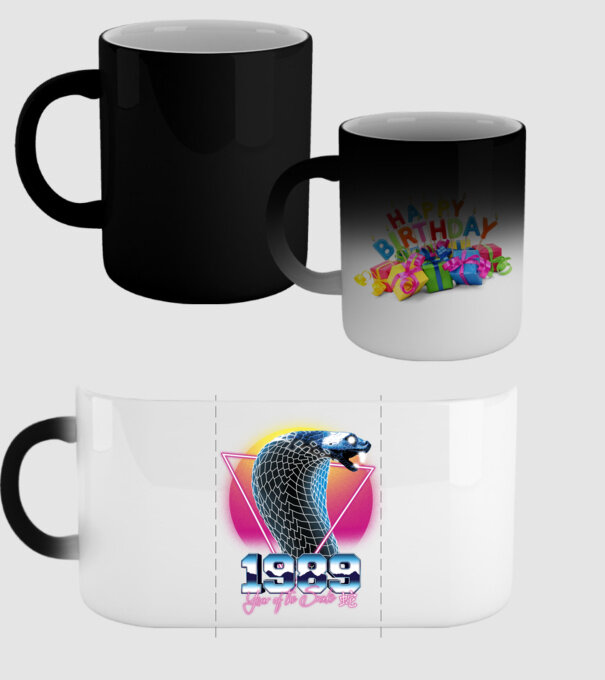 1989 Year of the Snake model negru pe tricou