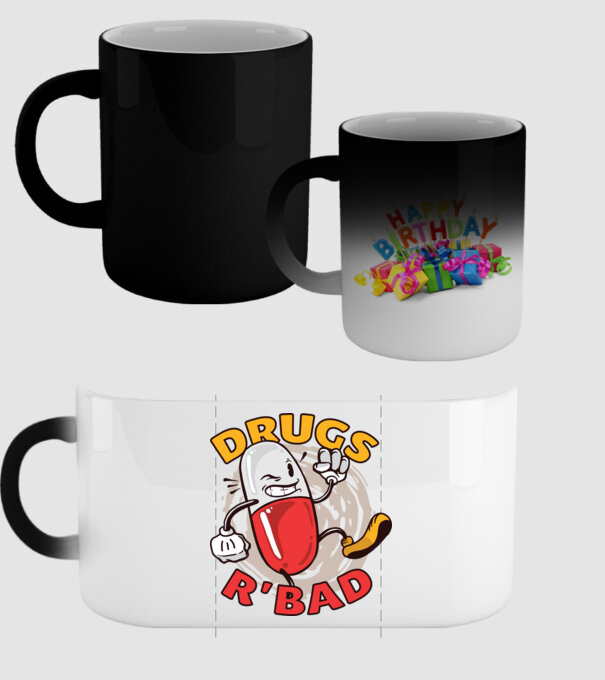 Drogurile sunt rele model negru pe tricou