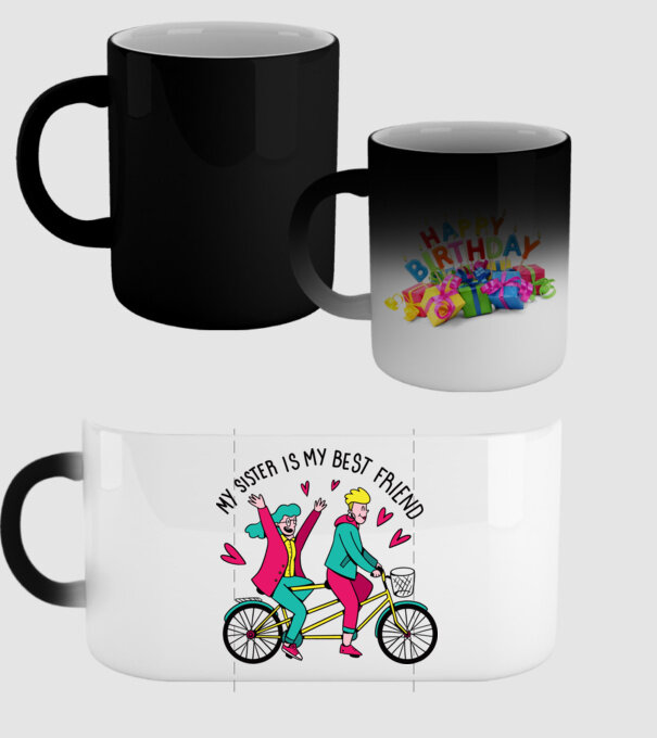 Sora mea este cea mai bună prietenă model negru pe tricou