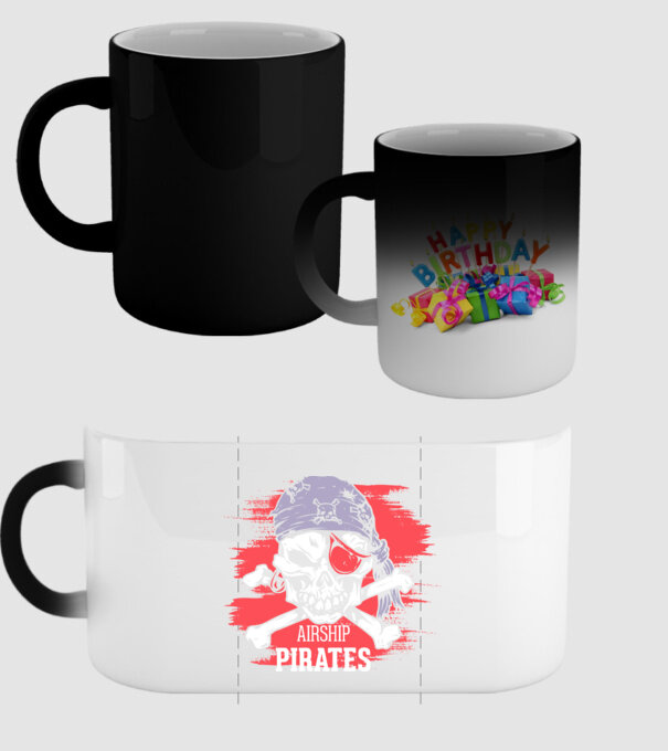 Airship Pirates - Pirat model negru pe tricou