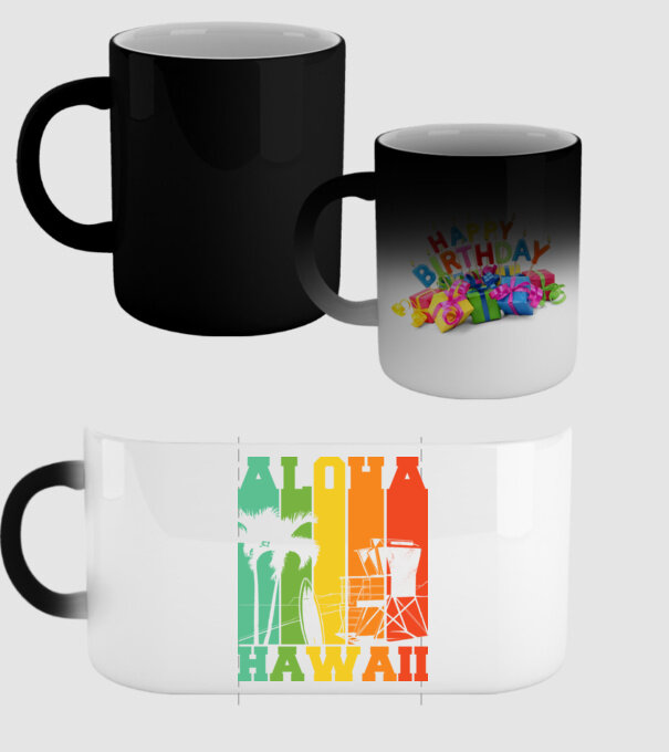 Aloha Hawaii model negru pe tricou