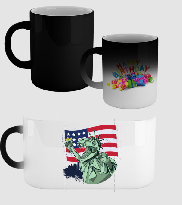 Ziua Independenței americane 4 iulie T-rex model negru pe tricou