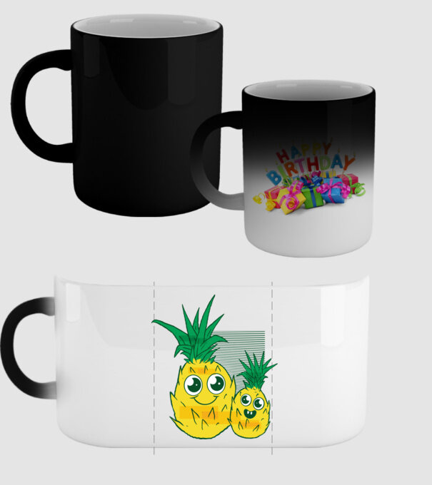 Familie Ananas model negru pe tricou