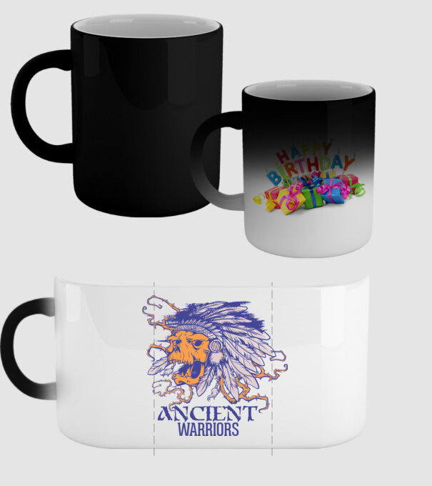 Ancient Warriors model negru pe tricou