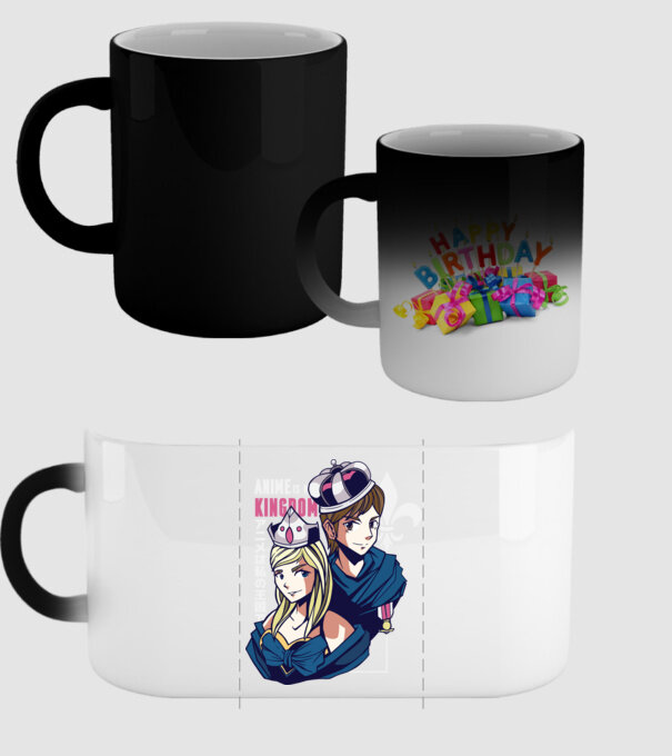 Anime este Regatul meu model negru pe tricou