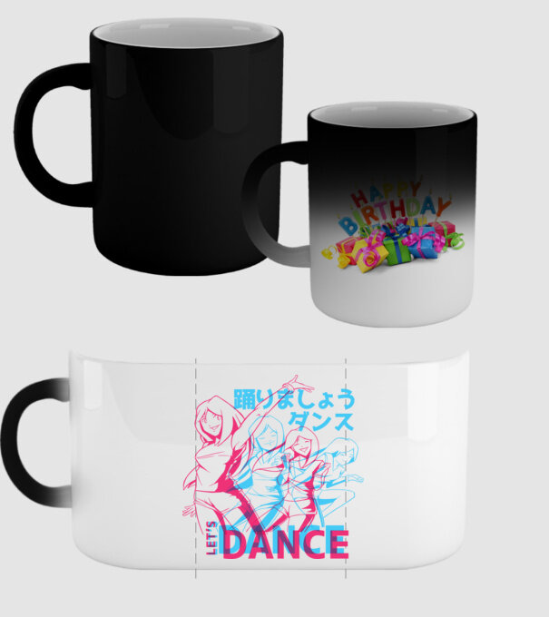 Anime Dance model negru pe tricou