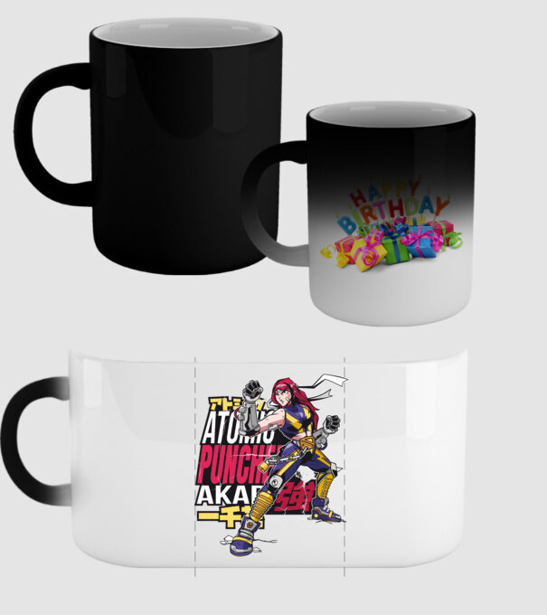 Anime fată Războinic model negru pe tricou