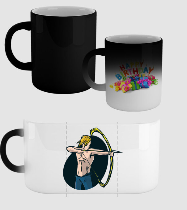 Fată arcaș Anime model negru pe tricou
