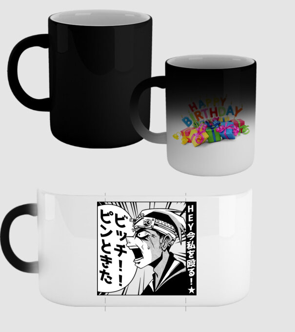 Cap Anime Manga model negru pe tricou