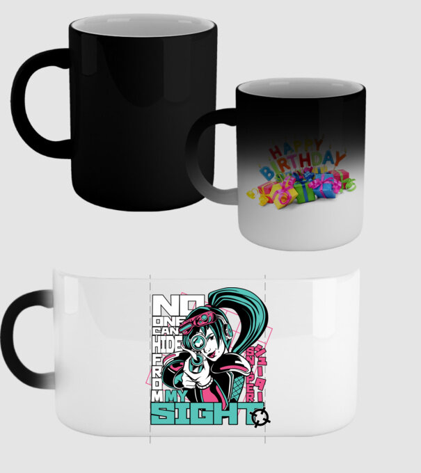 Anime Fată Lunetistă model negru pe tricou