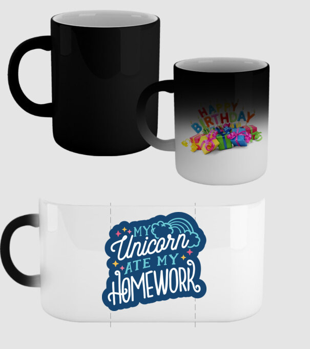 Unicornul meu mi-a mâncat tema de casă model negru pe tricou