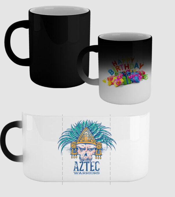Aztec Warriors model negru pe tricou