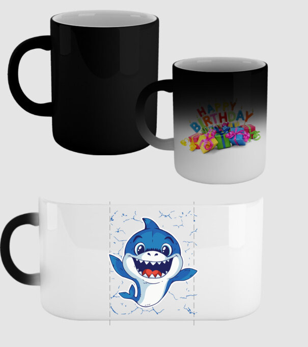 Baby Shark tricou drăguț cu rechin model negru pe tricou