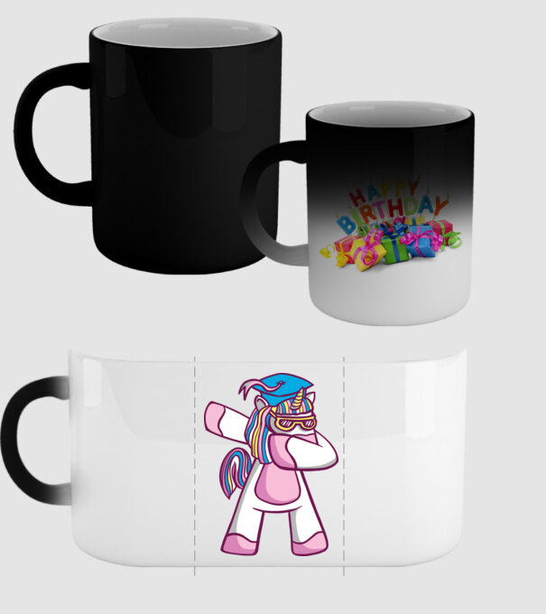 Unicorn Absolvent DAB model negru pe tricou