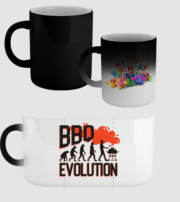 BBQ Evoluție Grătar model negru pe tricou