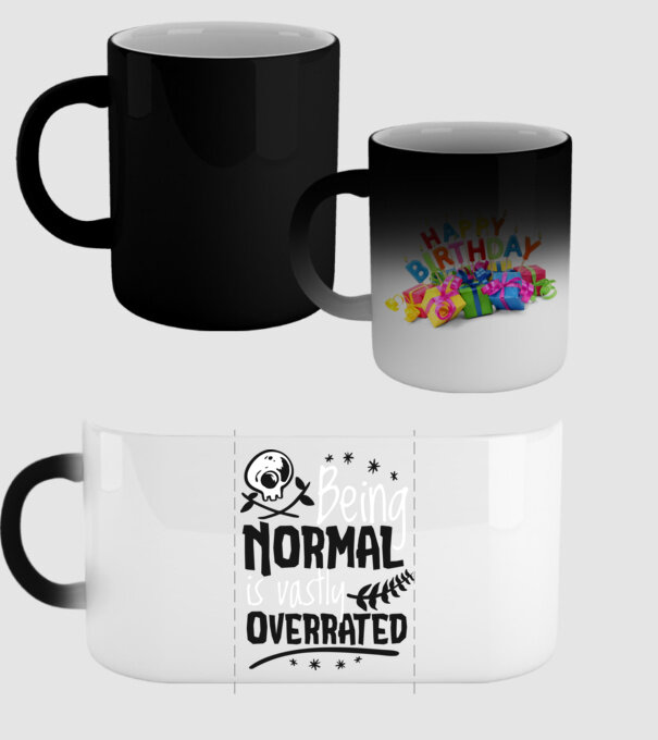 Being Normal is Vastly Overrated model negru pe tricou