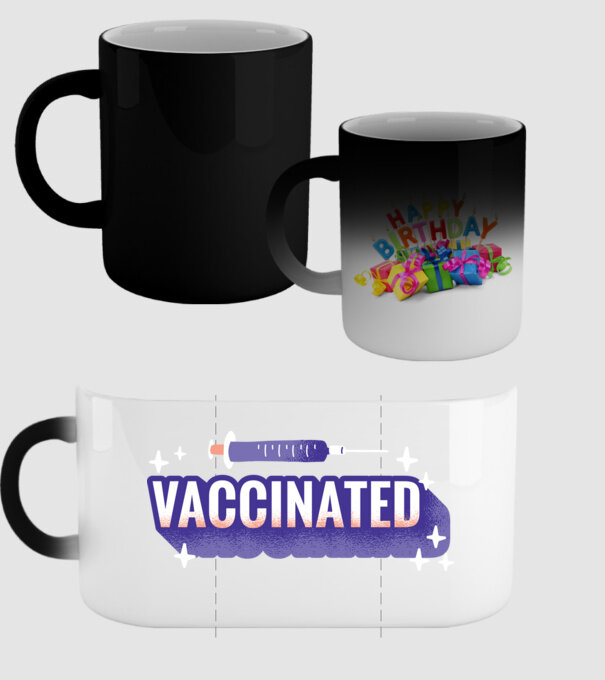 Vaccinat model negru pe tricou
