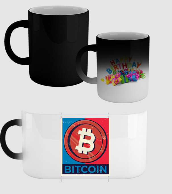 Bitcoin Criptomonedă model negru pe tricou