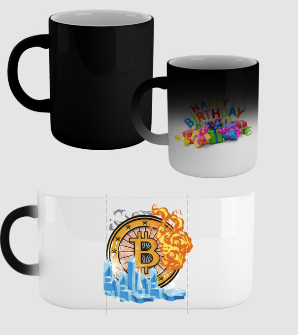 Logo Bitcoin model negru pe tricou