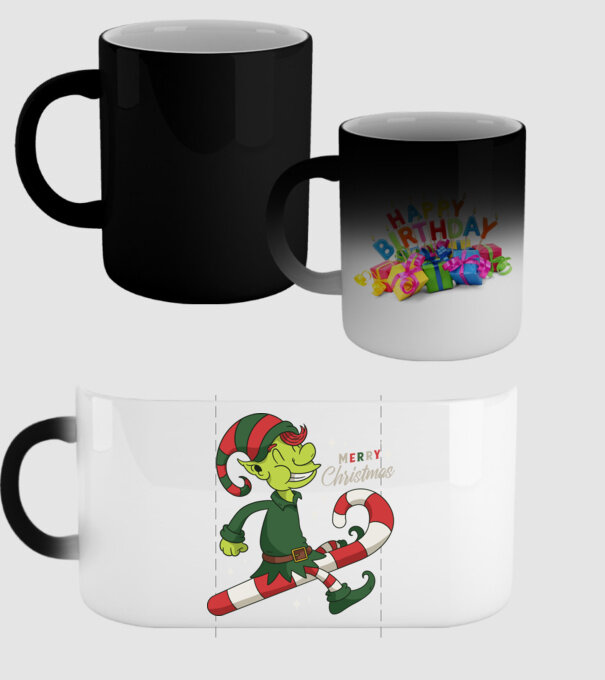 Crăciun Fericit Elf model negru pe tricou