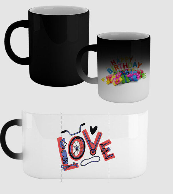 Love Bicicletă model negru pe tricou