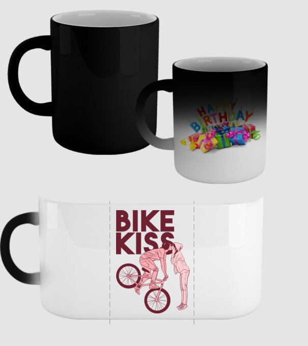 Pupici cu bicicletă model negru pe tricou