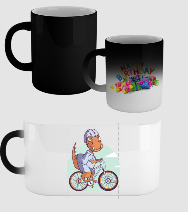 Dinozaur de T-Rex cu bicicletă model negru pe tricou