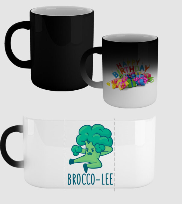Brocco-Lee - Broccoli Karate model negru pe tricou