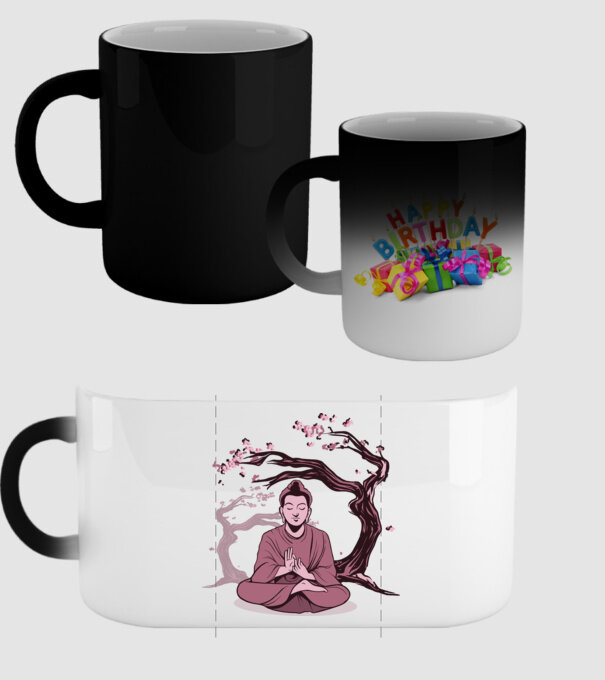 Buddha Meditație model negru pe tricou