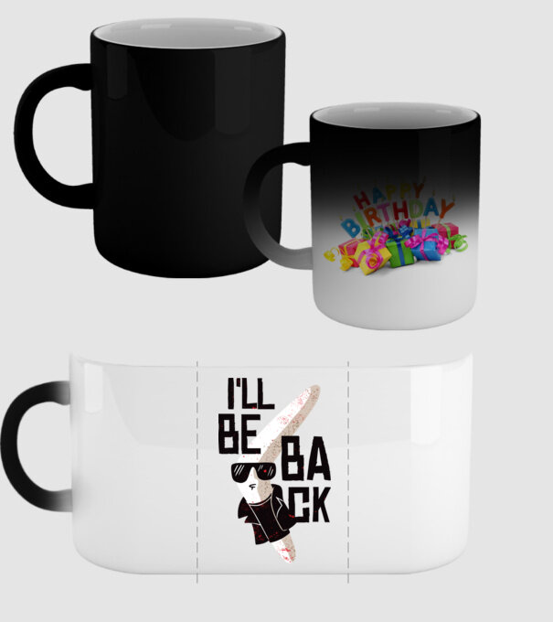'Boomerang - Mă voi întoarce - I''ll be back' model negru pe tricou