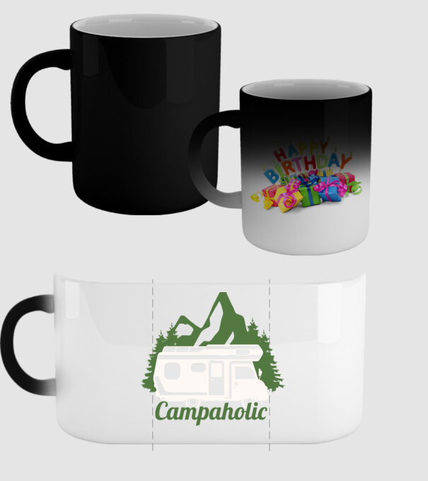 Campare Campaholic model negru pe tricou