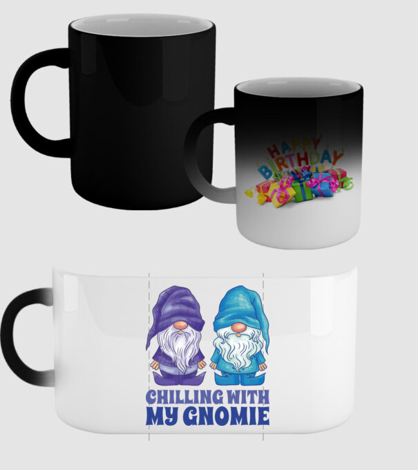 Chilling with my Gnomie model negru pe tricou