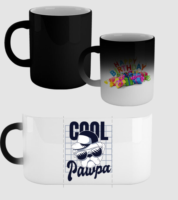 Cool Pawpa model negru pe tricou