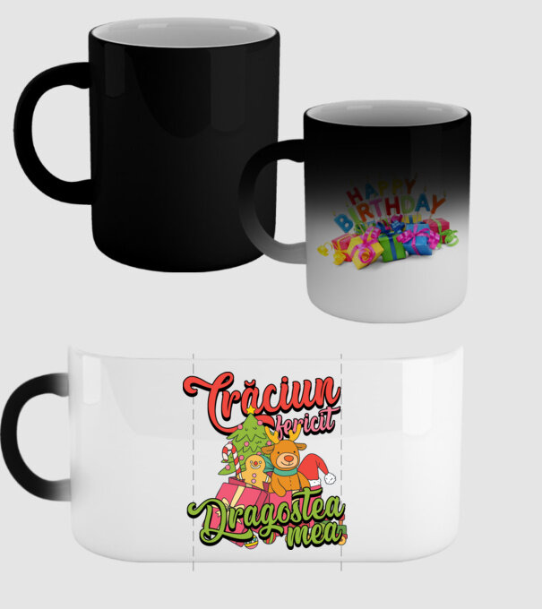 CRĂCIUN FERICIT DRAGOSTEA MEA model negru pe tricou